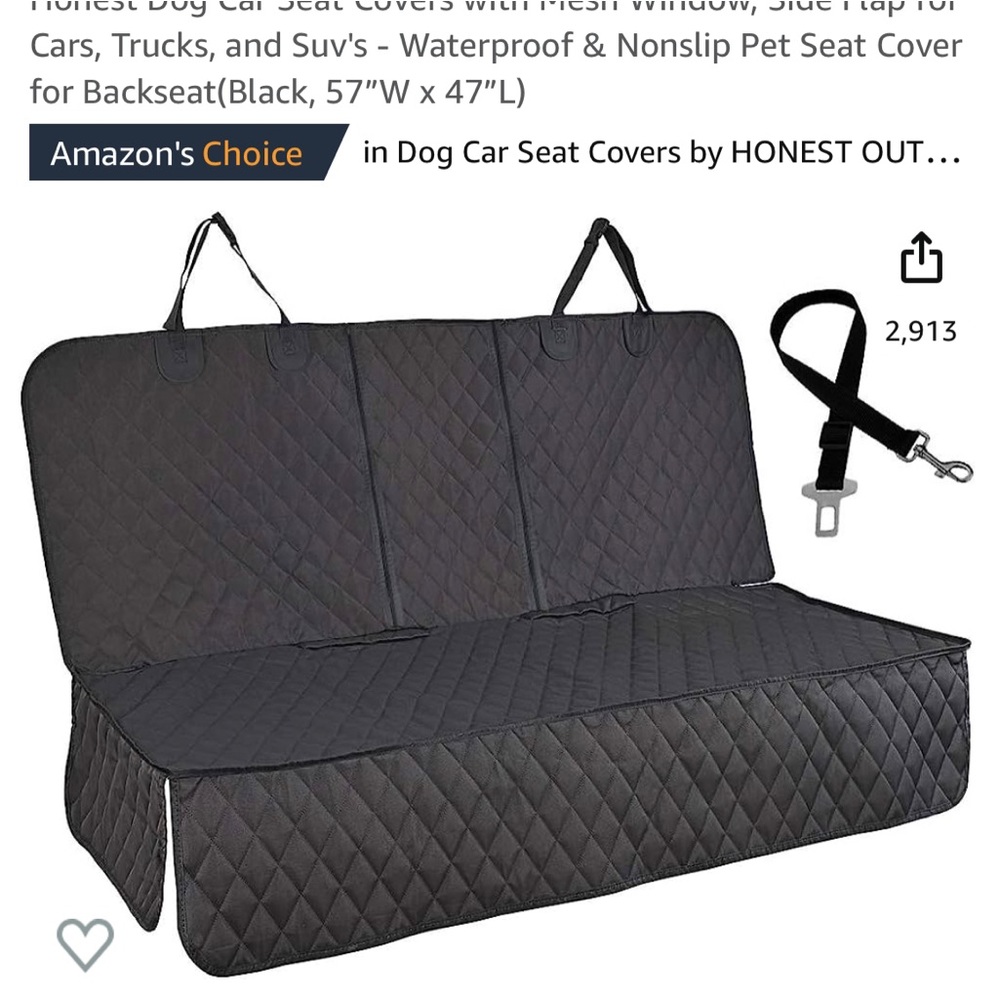 SUV seat protector for pets or kids